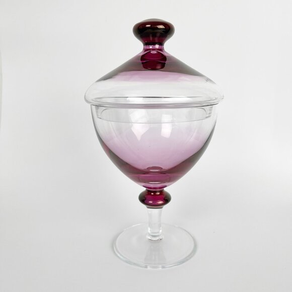 Vintage Apothecary Candy Glass Votive Pedestal Dish Lid Dark Whimsigoth Romantic - Picture 5 of 5